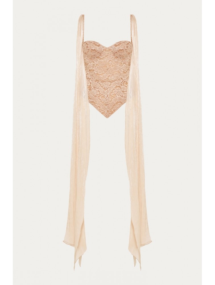 NIDODILEDA River Corset Top Rose Gold