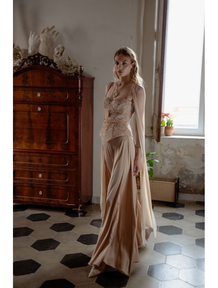 NIDODILEDA River Corset Top Rose Gold