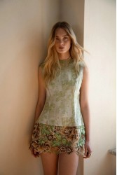 NIDODILEDA Route Top Dress Satin Floral Crochet Embellished