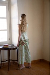 NIDODILEDA Route Top Dress Satin Floral Crochet Embellished