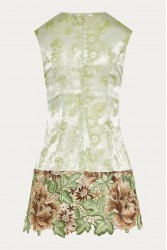 NIDODILEDA Route Top Dress Satin Floral Crochet Embellished