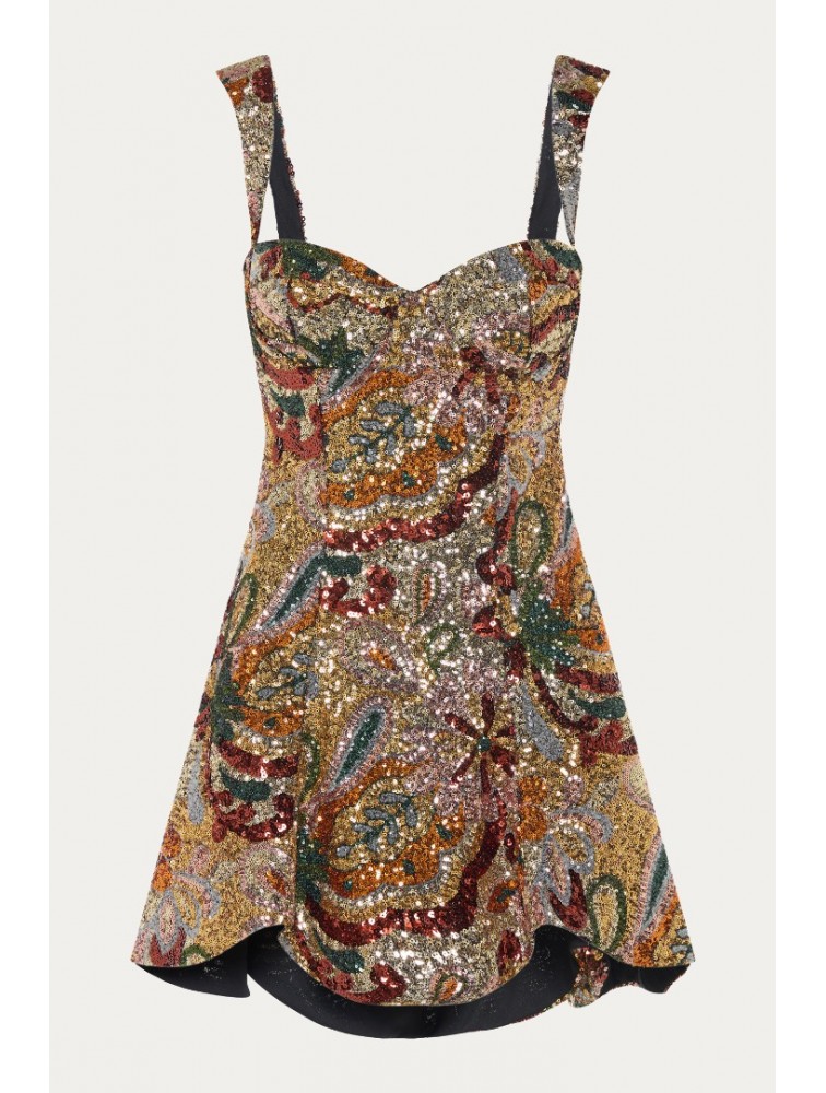 NIDODILEDA Sabellia Dress Sequined Mini Multi Παγετένιο Φόρεμα