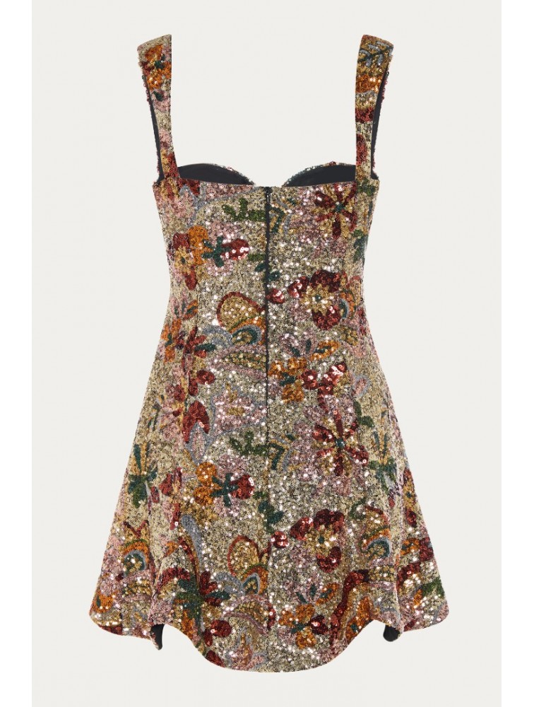 NIDODILEDA Sabellia Dress Sequined Mini Multi Παγετένιο Φόρεμα