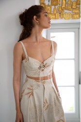 NIDODILEDA Sequence Bustier Embroidered Overlay