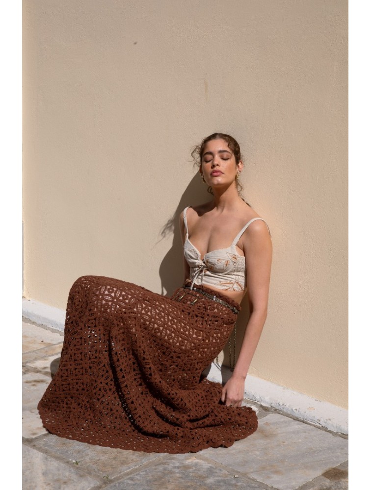 NIDODILEDA Sequence Bustier Embroidered Overlay
