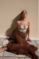 NIDODILEDA Sequence Bustier Embroidered Overlay