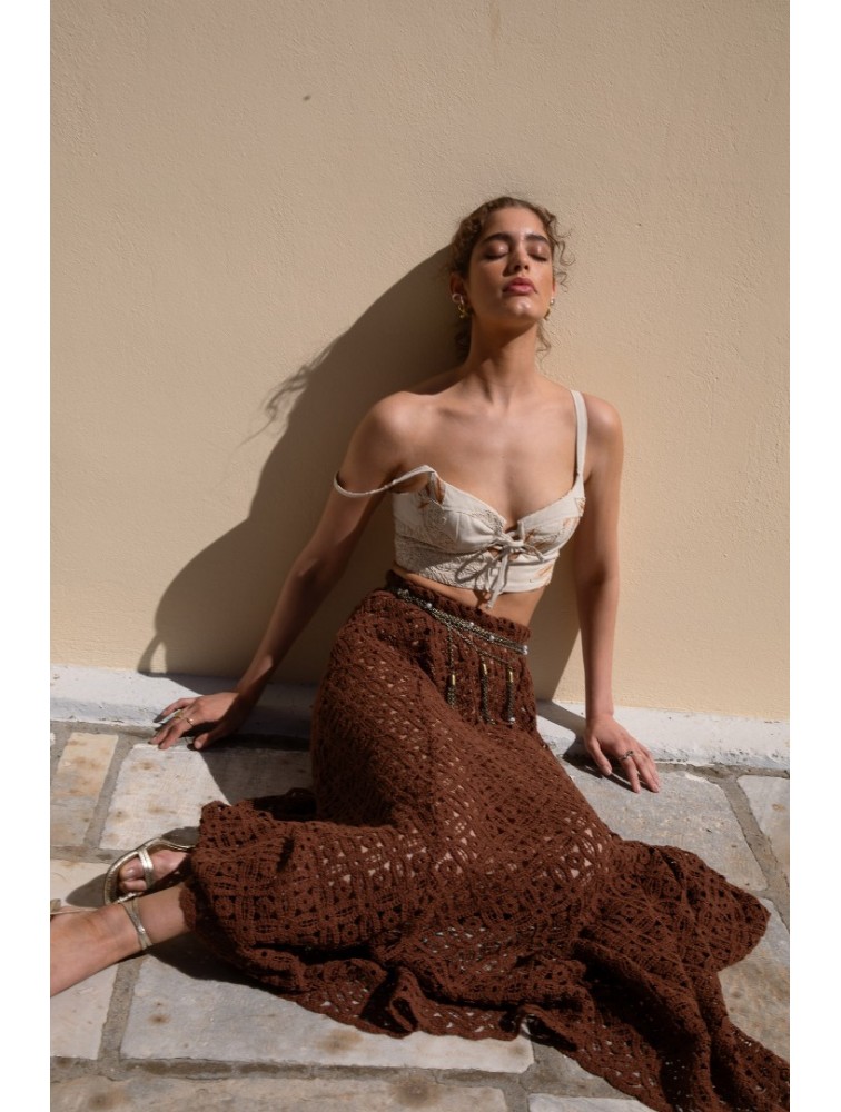NIDODILEDA Sequence Bustier Embroidered Overlay