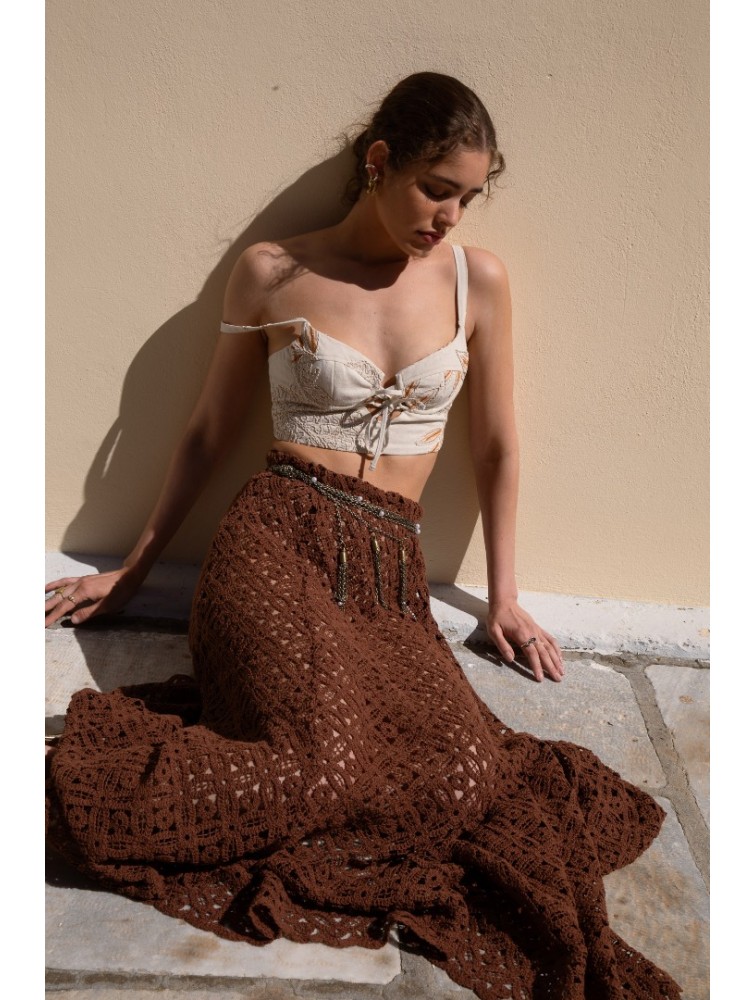 NIDODILEDA Sequence Bustier Embroidered Overlay