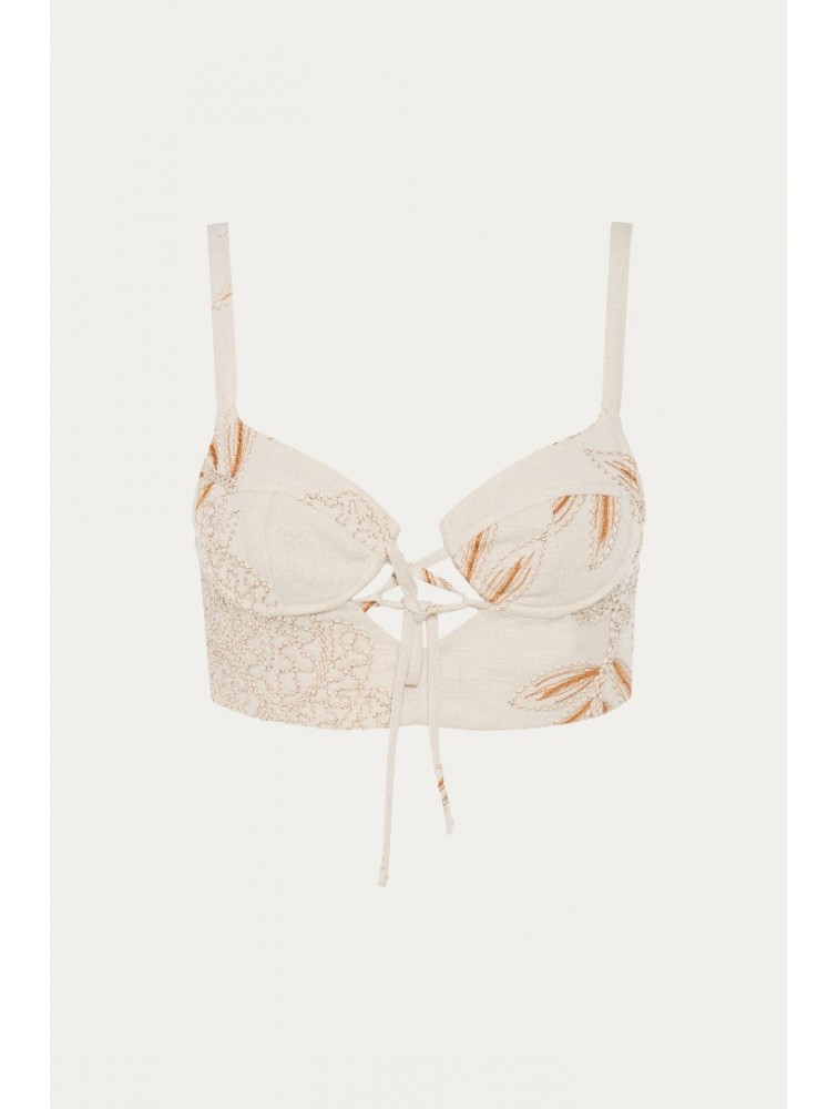 NIDODILEDA Sequence Bustier Embroidered Overlay