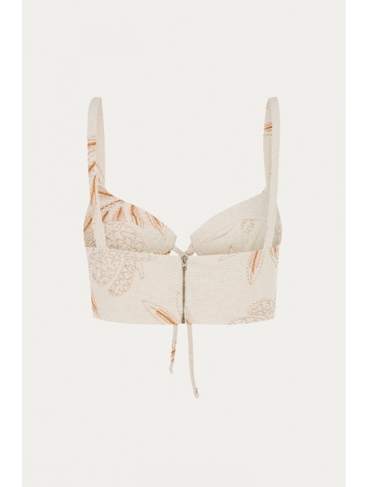 NIDODILEDA Sequence Bustier Embroidered Overlay