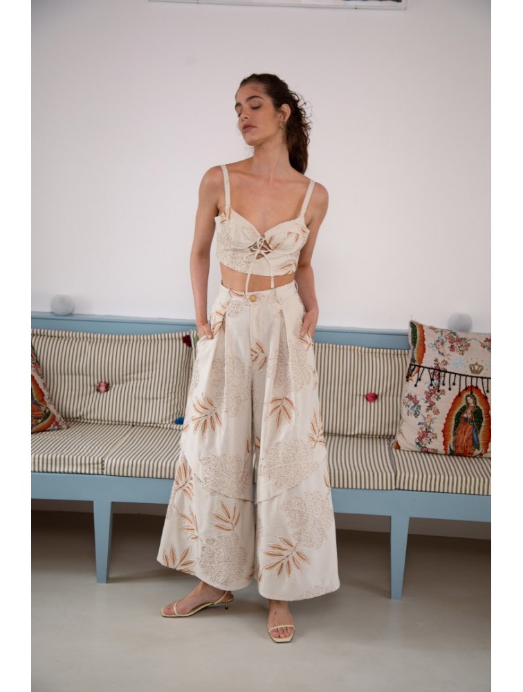 NIDODILEDA Sequence Bustier Embroidered Overlay