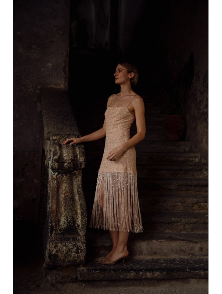 NIDODILEDA Sincere Dress Powder Pink Φόρεμα Στο Χρώμα Της Πούδρας