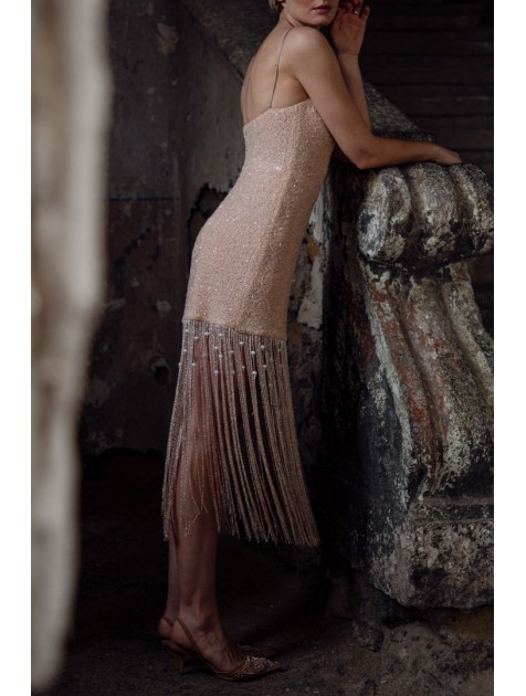 NIDODILEDA Sincere Dress Powder Pink Φόρεμα Στο Χρώμα Της Πούδρας