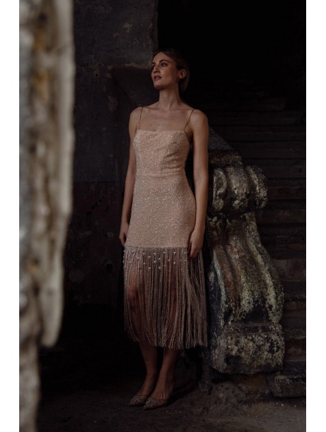 NIDODILEDA Sincere Dress Powder Pink Φόρεμα Στο Χρώμα Της Πούδρας