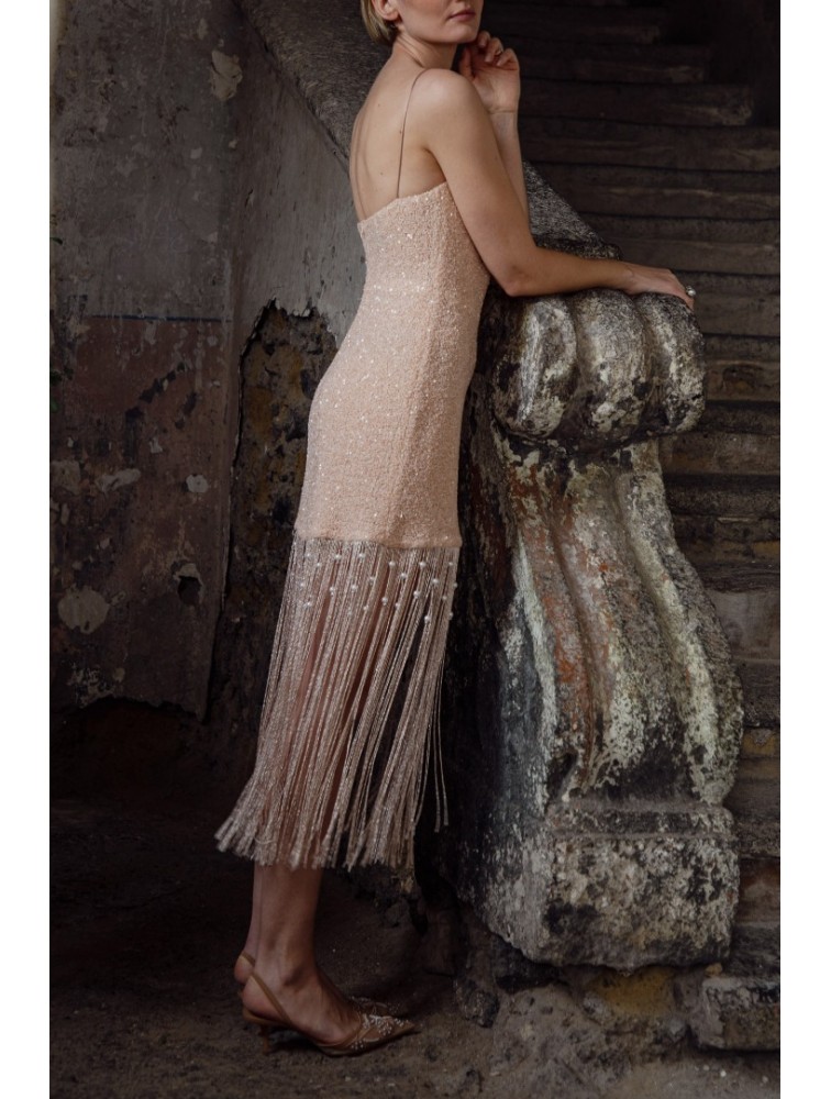 NIDODILEDA Sincere Dress Powder Pink Φόρεμα Στο Χρώμα Της Πούδρας