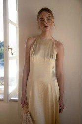 NIDODILEDA Stance Dress Satin Butter Yellow
