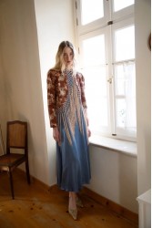 NIDODILEDA Stance Dress Satin Denim Blue
