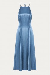 NIDODILEDA Stance Dress Satin Denim Blue
