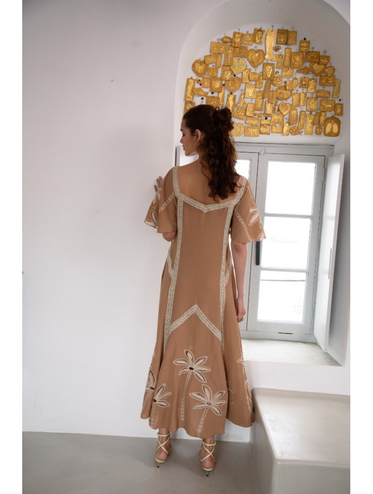 NIDODILEDA Stream Tunic Embroidered Cut Out Lace Embellished