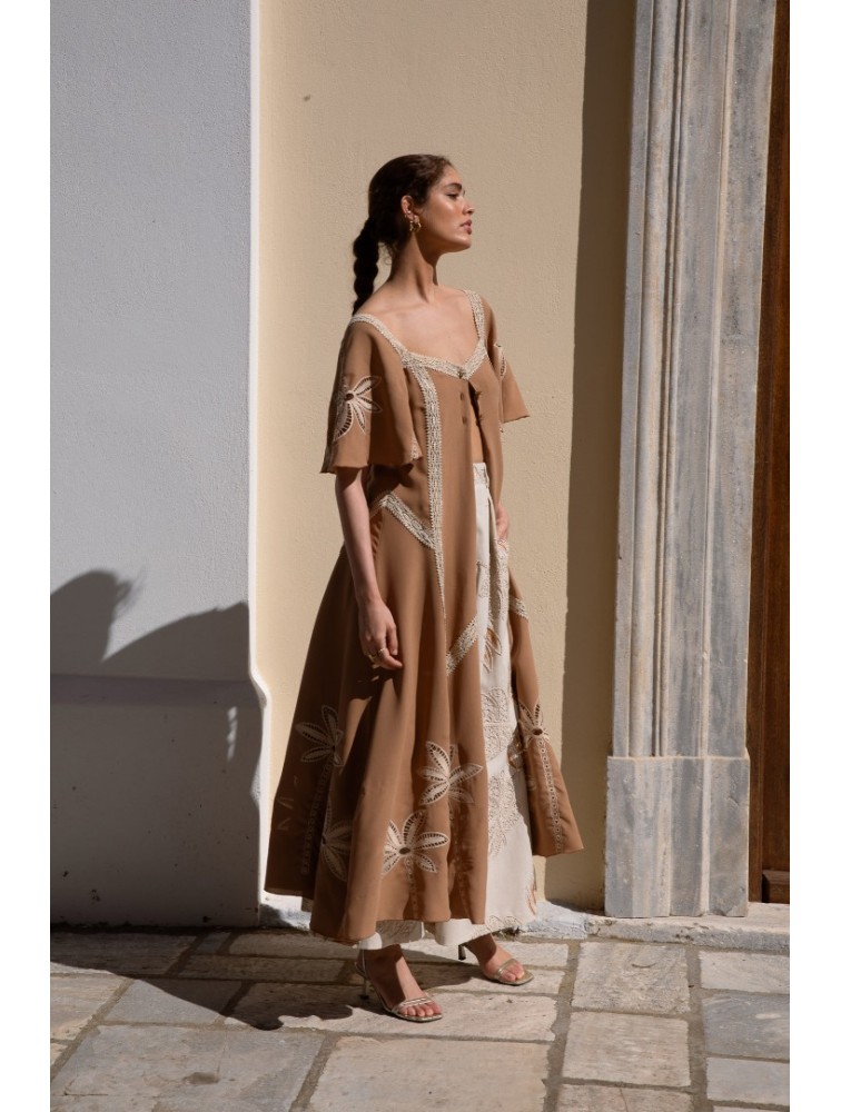 NIDODILEDA Stream Tunic Embroidered Cut Out Lace Embellished