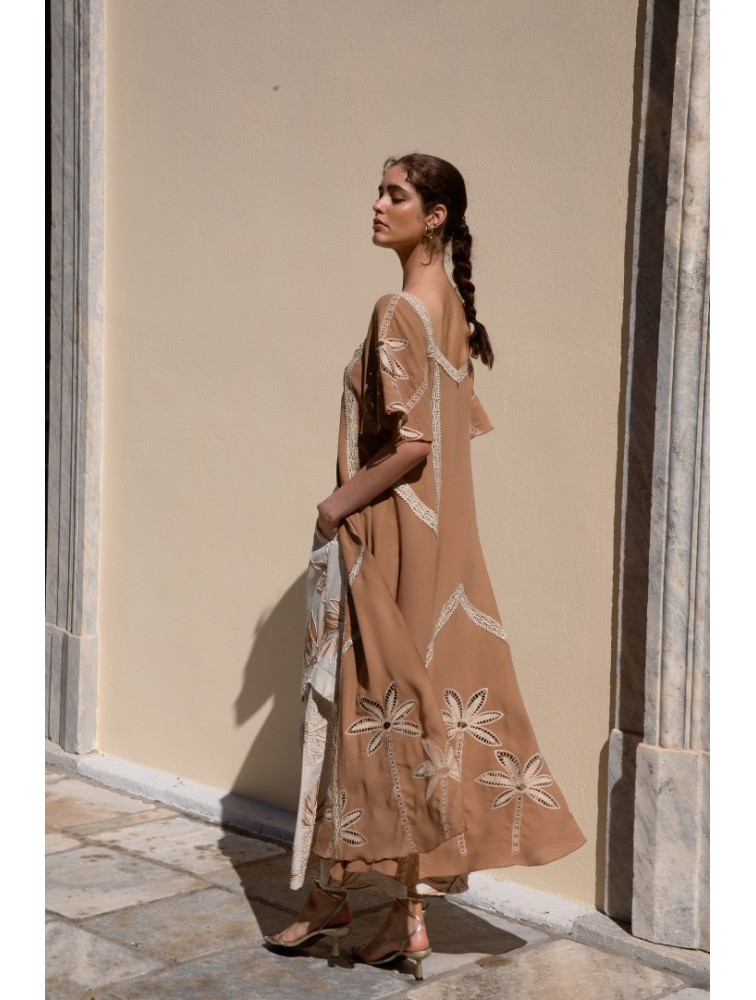 NIDODILEDA Stream Tunic Embroidered Cut Out Lace Embellished