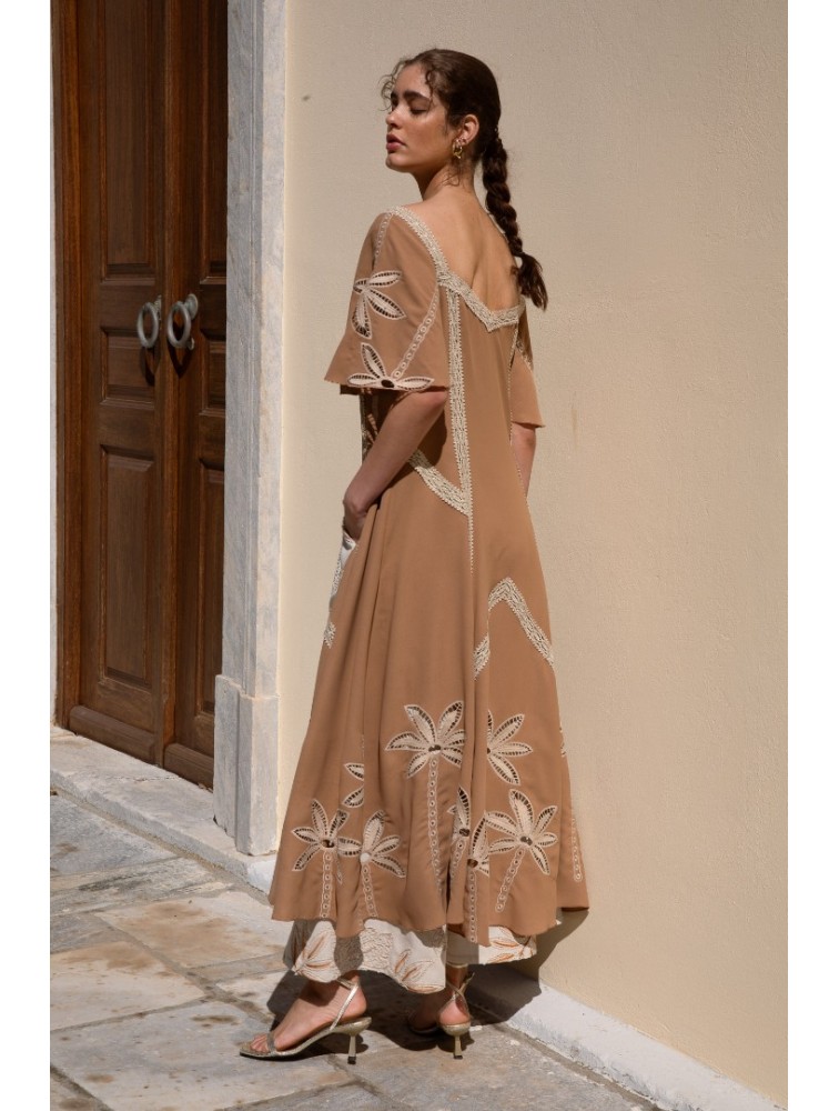 NIDODILEDA Stream Tunic Embroidered Cut Out Lace Embellished