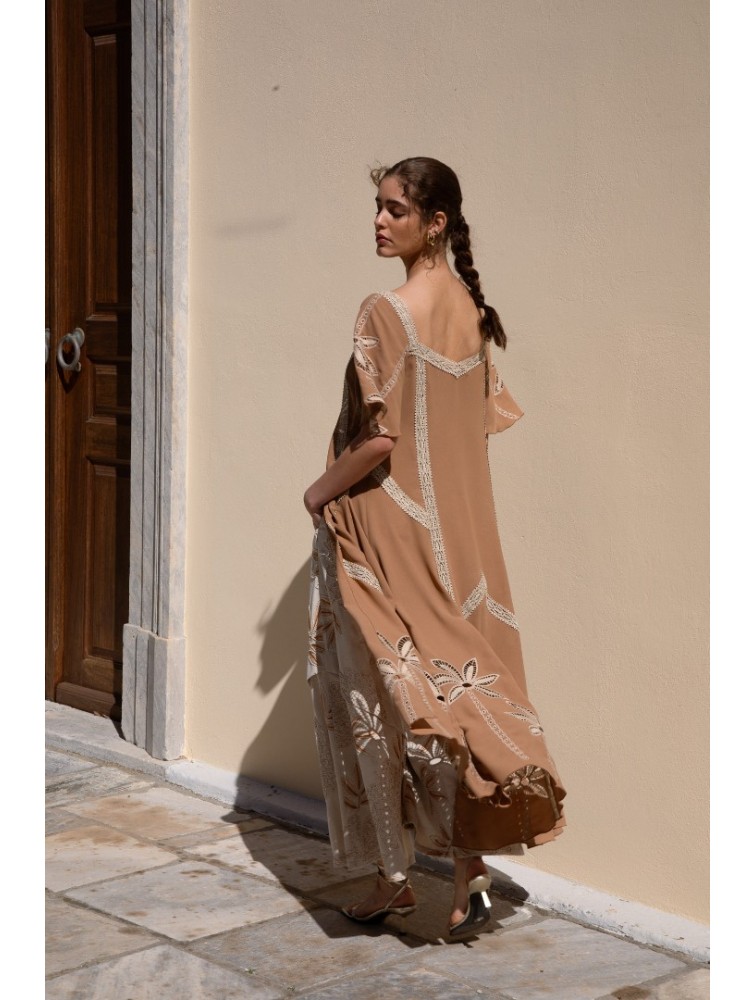 NIDODILEDA Stream Tunic Embroidered Cut Out Lace Embellished