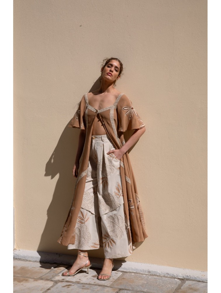 NIDODILEDA Stream Tunic Embroidered Cut Out Lace Embellished