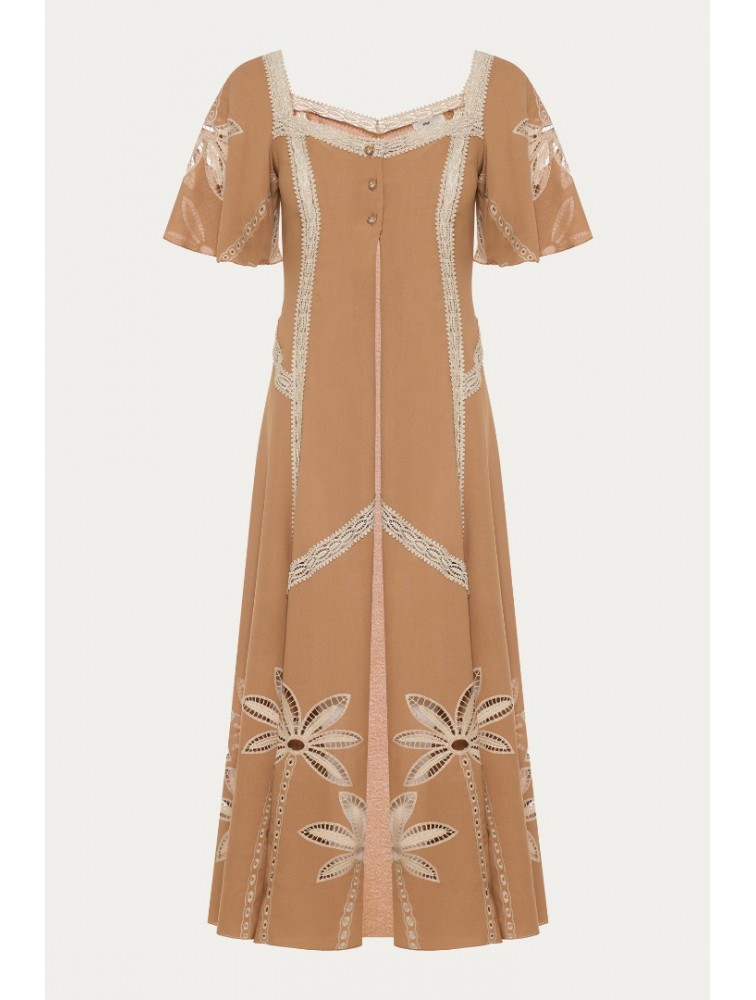 NIDODILEDA Stream Tunic Embroidered Cut Out Lace Embellished
