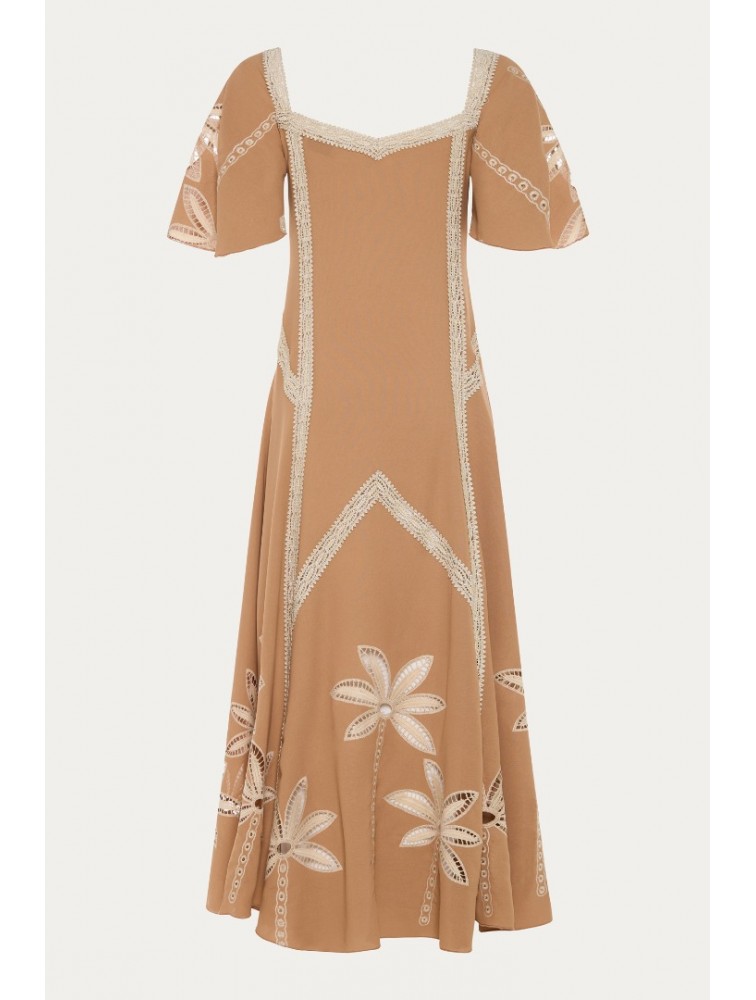 NIDODILEDA Stream Tunic Embroidered Cut Out Lace Embellished