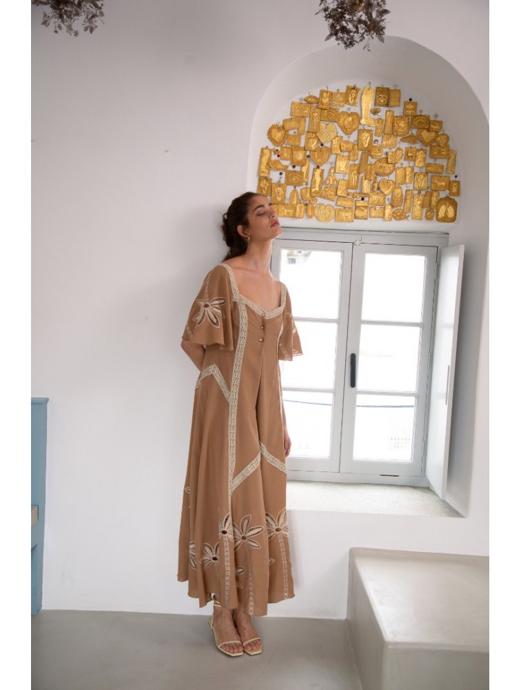 NIDODILEDA Stream Tunic Embroidered Cut Out Lace Embellished