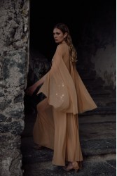 NIDODILEDA Temple Dress Tan Rose Gold Ροζ Χρυσό Φόρεμα
