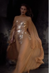 NIDODILEDA Temple Dress Tan Rose Gold Ροζ Χρυσό Φόρεμα