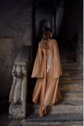 NIDODILEDA Temple Dress Tan Rose Gold Ροζ Χρυσό Φόρεμα