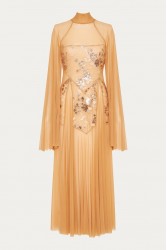 NIDODILEDA Temple Dress Tan Rose Gold Ροζ Χρυσό Φόρεμα