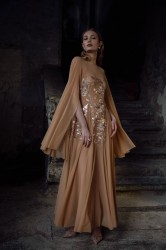 NIDODILEDA Temple Dress Tan Rose Gold Ροζ Χρυσό Φόρεμα