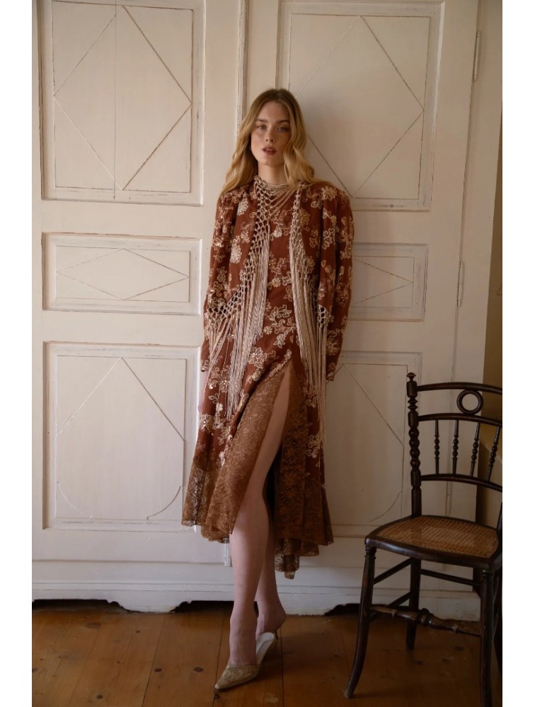 NIDODILEDA There Dress Floral Embroidered Lace Embellished
