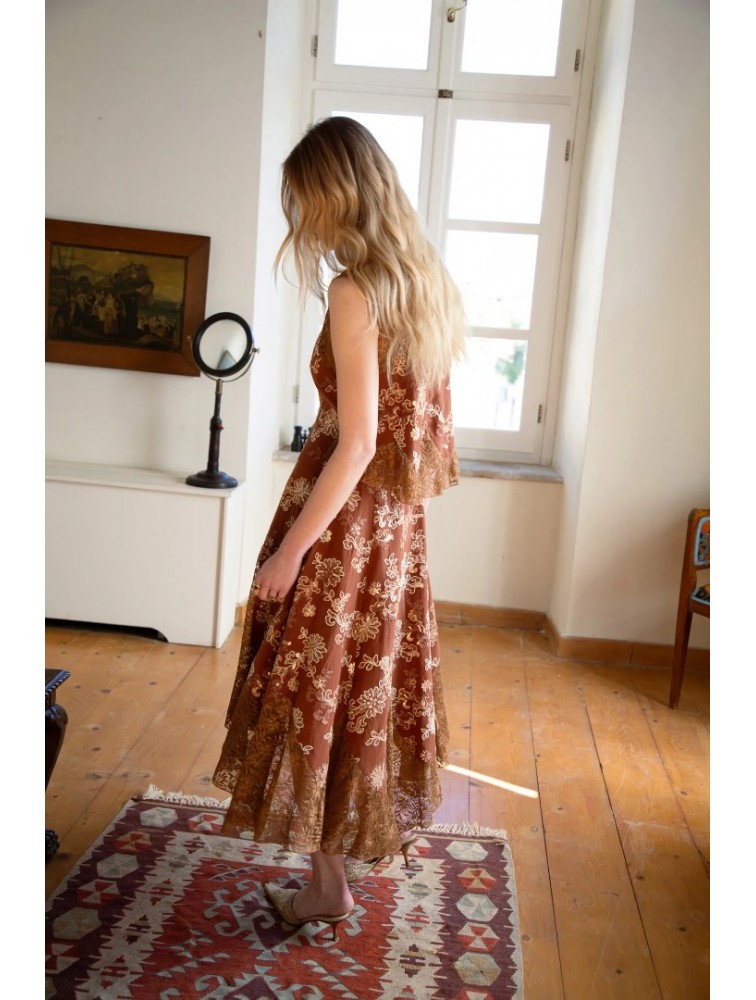 NIDODILEDA There Dress Floral Embroidered Lace Embellished