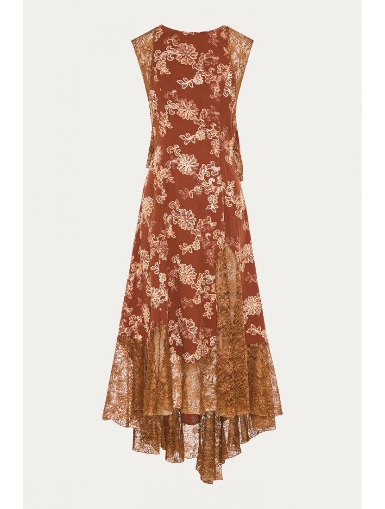 NIDODILEDA There Dress Floral Embroidered Lace Embellished