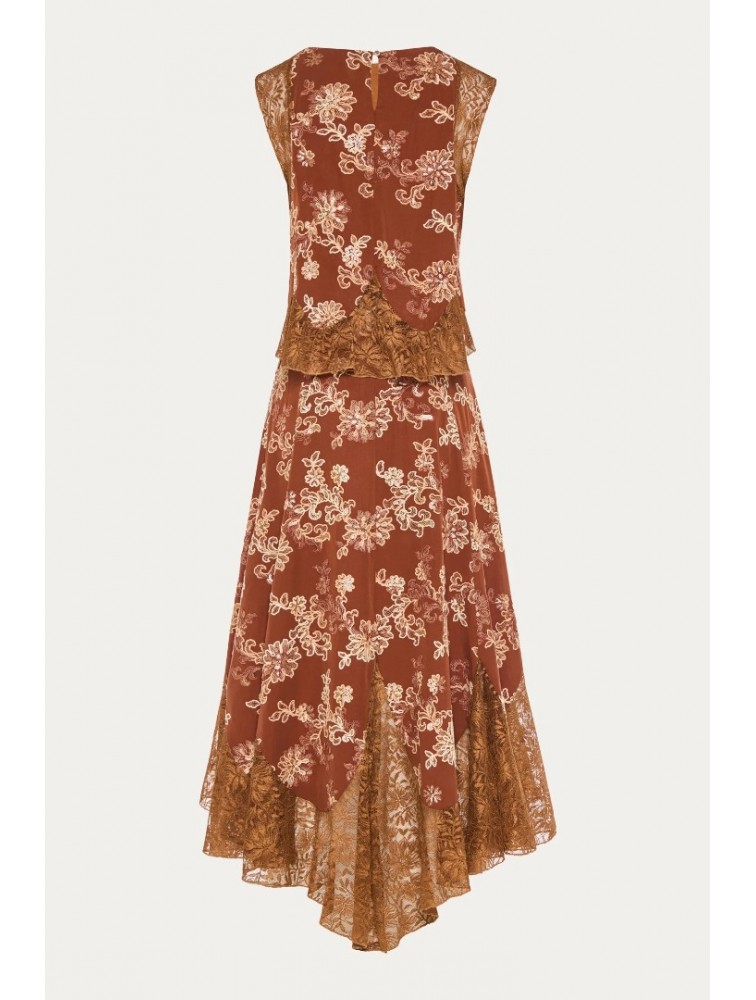 NIDODILEDA There Dress Floral Embroidered Lace Embellished