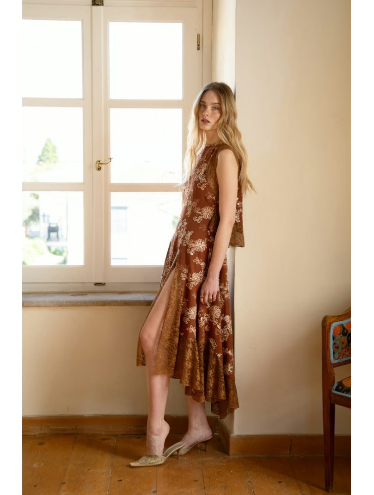 NIDODILEDA There Dress Floral Embroidered Lace Embellished