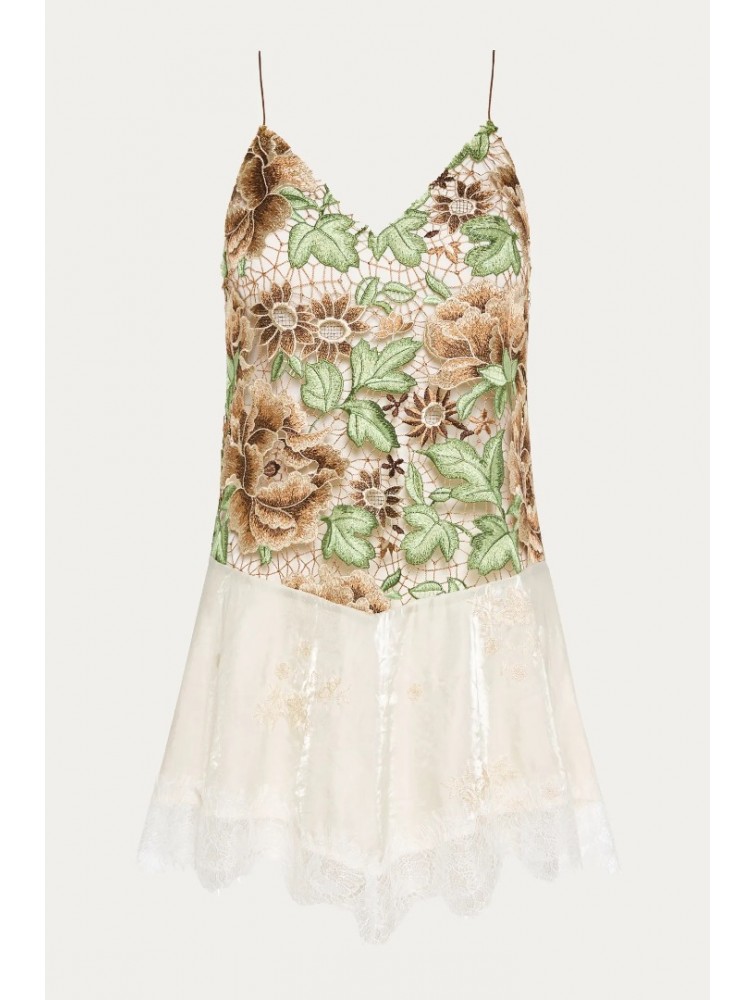 NIDODILEDA Threshold Topdress Satin Floral Crochet