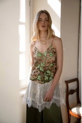 NIDODILEDA Threshold Topdress Satin Floral Crochet