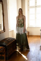 NIDODILEDA Threshold Topdress Satin Floral Crochet