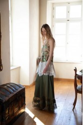 NIDODILEDA Threshold Topdress Satin Floral Crochet