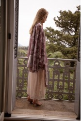 NIDODILEDA Throughway Overshirt Jacquard Patterned Tulle Sequined Applique