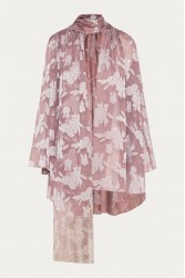 NIDODILEDA Throughway Overshirt Jacquard Patterned Tulle Sequined Applique