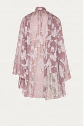 NIDODILEDA Throughway Overshirt Jacquard Patterned Tulle Sequined Applique