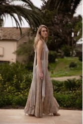 NIDODILEDA Tidal Top Foil Printed Tulle