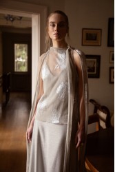 NIDODILEDA Tidal Top Foil Printed Tulle